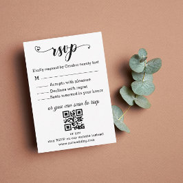 modern minimalistisk trendig chic script rsvp bröl anteckningskort