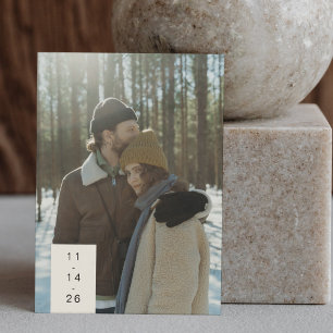 Modern minimalistisk Trendig par två foto Spara Datumet