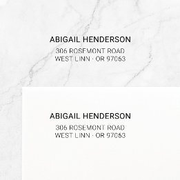 Modern Minimalistisk typo Basic 10 | RETURADRESS Självfärgande Stämpel