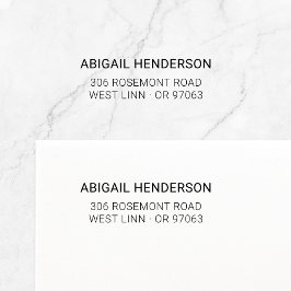 Modern Minimalistisk typo Basic 10 | RETURADRESS Självfärgande Stämpel