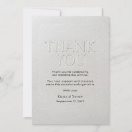 Modern Minimalistisk Typografi Bröllop Tack Kort