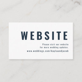 Modern + minimalistisk typografi Bröllop webbplats Tilläggskort