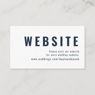 Modern + minimalistisk typografi Bröllop webbplats Tilläggskort