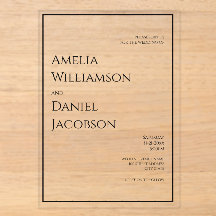 Modern Minimalistisk Typografi Bröllopsinbjudan