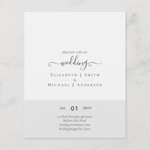 Modern minimalistisk typografi Färg Bröllopsinbjud Flygblad