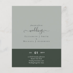 Modern minimalistisk typografi Färg Bröllopsinbjud Flygblad