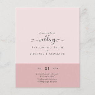 Modern minimalistisk typografi Färg Bröllopsinbjud Flygblad