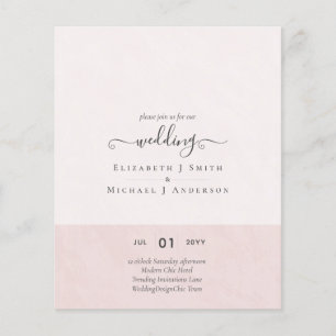 Modern minimalistisk typografi Färg Bröllopsinbjud Flygblad