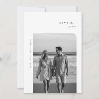 Modern minimalistisk typografi - foto Bröllop Spara Datumet