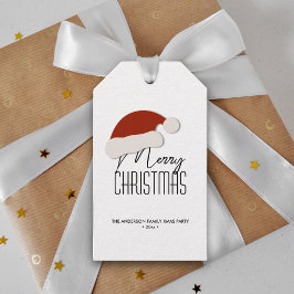 Modern minimalistisk typografi God jul Party Presentetikett