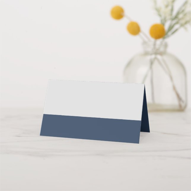 Modern minimalistisk typografi marinblå grå placeringskort (Framsida)
