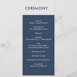 Modern minimalistisk typografi, marint blått Grått Program