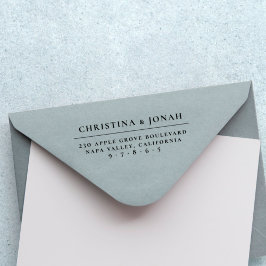 Modern minimalistisk typografi, par Returadresser Självfärgande Stämpel