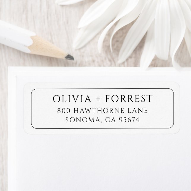 Modern Minimalistisk Typografi Returadress Etikett (Insitu)