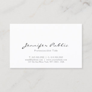 Modern minimalistisk typografi-skript Glossy Ocean Visitkort