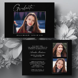 Modern minimalistisk, unik Bläck-skript 3-fotograd Meddelande