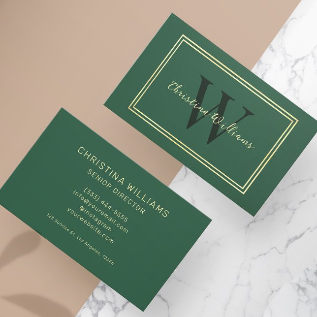 Modern, minimalistisk, unik, enkel monogramElegant Visitkort (Modern Minimalist Unique Simple Monogram Elegant Business Card)