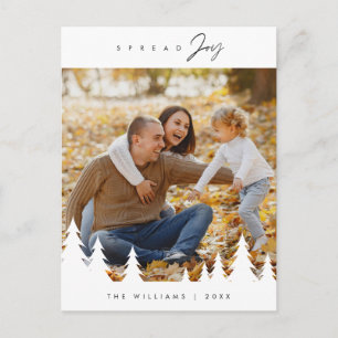 Modern, minimalistisk, uppdelad familjefoto vykort
