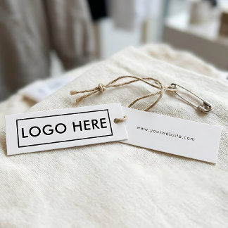 Modern minimalistisk upphängningsetikett för eget litet visitkort