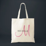 Modern minimalistisk ursprunglig Brev-monogrammall Tygkasse<br><div class="desc">Modern, minimalistisk initial Brev Elegant Modern Mall Shopping Gift Budget Tote Bag.</div>