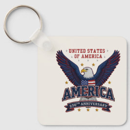 Modern Minimalistisk USA 250-års företags QR-kod Nyckelring