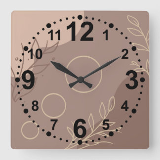 Modern minimalistisk väggspärr fyrkantig klocka