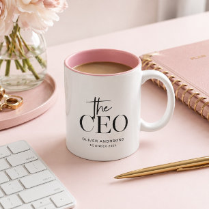 Modern Minimalistisk VD-mugg Personlig Boss Lady Två-Tonad Mugg