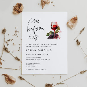 Modern minimalistisk vino före vyer inbjudningar