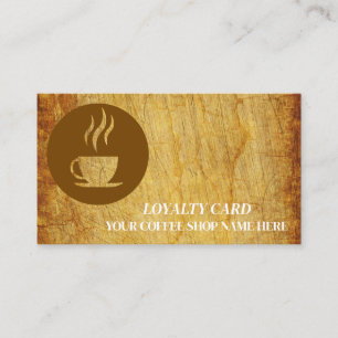 Modern minimalistisk vintage-kaffekopp Loyalty Car Visitkort