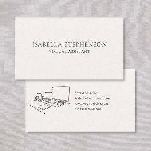Modern Minimalistisk Virtuell Assistent Profession Visitkort