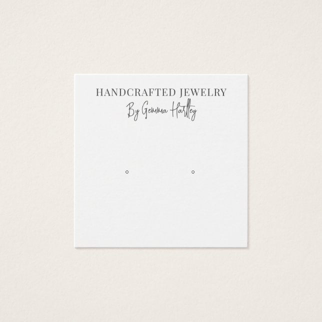 Modern minimalistisk Visning av juvelerarkort Fyrkantigt Visitkort (Framsida)