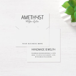 Modern minimalistisk visning av öronsmycken fyrkantigt visitkort