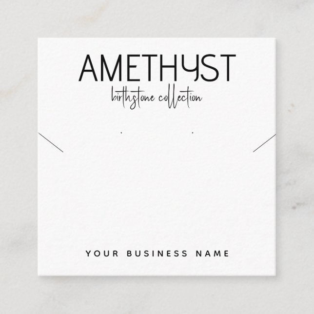 Modern minimalistisk visning av öronsmycken tilläggskort (Framsida)