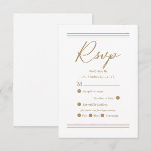 Modern minimalistisk vit Antique Guld OSA Kort