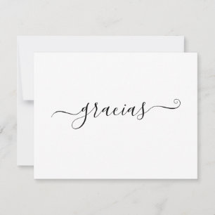 Modern minimalistisk vit gracias Card Inbjudningar