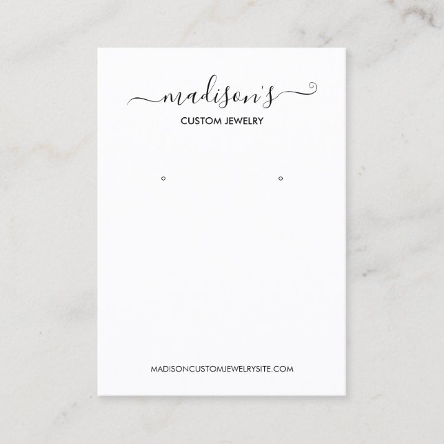Modern minimalistisk vit judarrende Visning Visitkort (Framsida)
