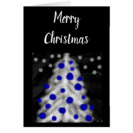 Modern minimalistisk vit Julgran-Anpassningsbar Hälsningskort