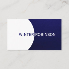 Modern minimalistisk vit mellattblått geometri visitkort