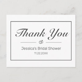 Modern minimalistisk vit Möhippa-Tack Vykort