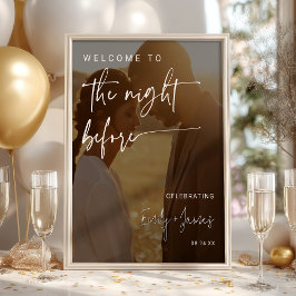 Modern minimalistisk vit på svart fotorepetial poster