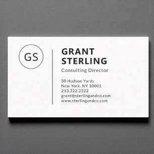 Modern minimalistisk vit Professionell Visitkort