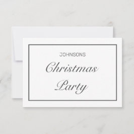 Modern minimalistisk vit svart jul Party OSA Kort