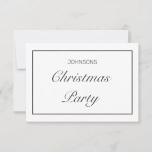 Modern minimalistisk vit svart jul Party OSA Kort