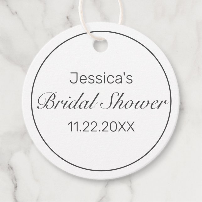 Modern minimalistisk vit svart Möhippa Gåvor Etiketter (Framsida)