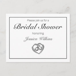 Modern minimalistisk vit svart Möhippa Meddelande Vykort