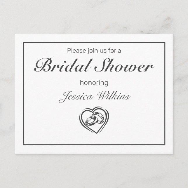 Modern minimalistisk vit svart Möhippa Meddelande Vykort (Framsida)