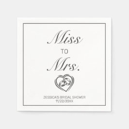 Modern minimalistisk vit svart Möhippa, ms Pappersservett