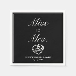 Modern minimalistisk vit svart Möhippa, ms Pappersservett