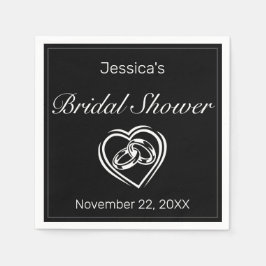 Modern minimalistisk vit svart Möhippa Pappersservett