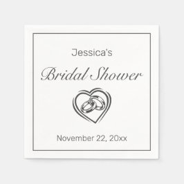 Modern minimalistisk vit svart Möhippa Pappersservett